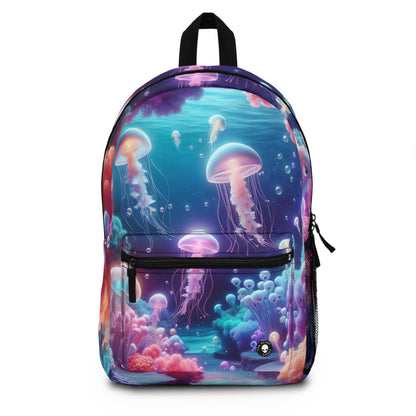 Enchanting Underwater Realm: Glowing Jellyfish and Curious Octopus - The Alien Backpack