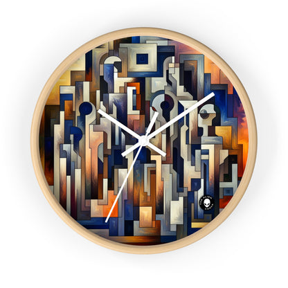 "Enigma Realms: A World of Surreal Beauty" - The Alien Wall Clock Metaphysical Art