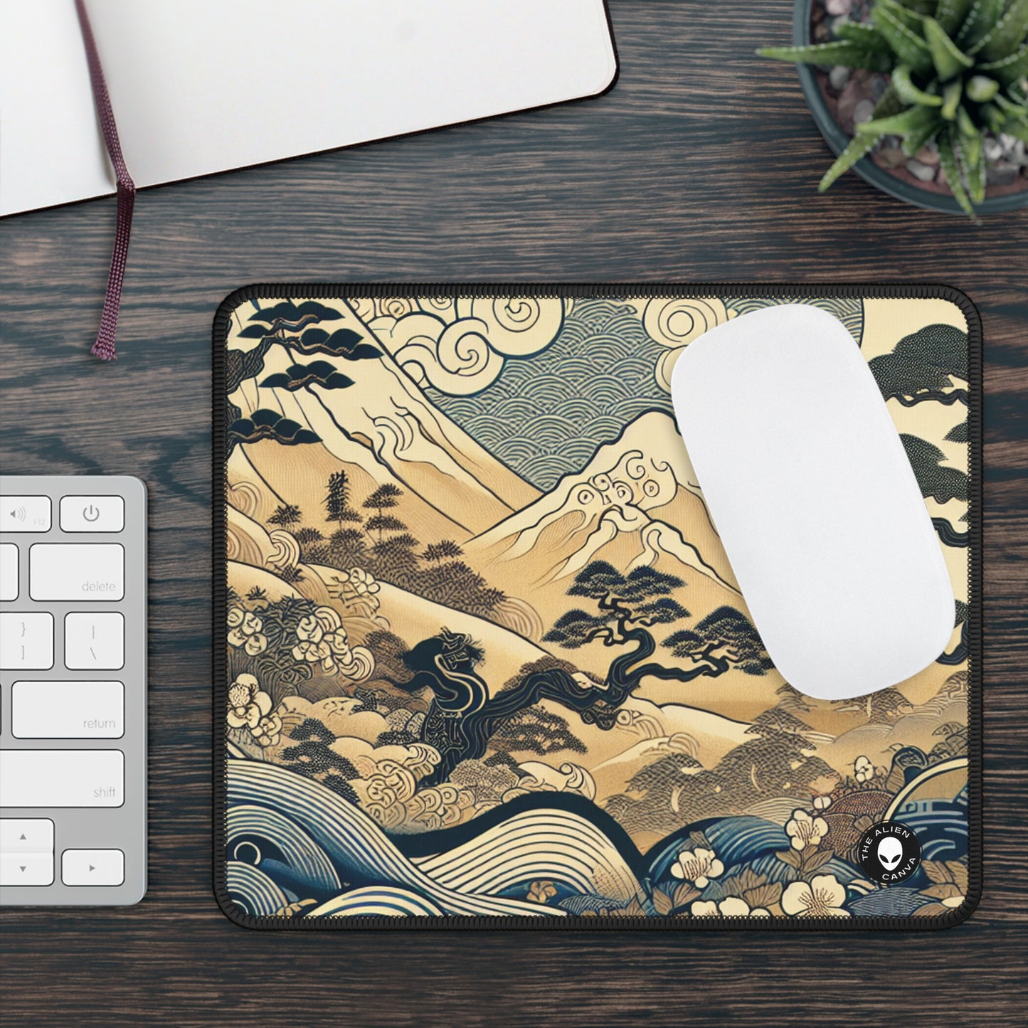 "Los sueños festivos de Edo" - The Alien Gaming Mouse Pad Ukiyo-e (impresión en madera japonesa)