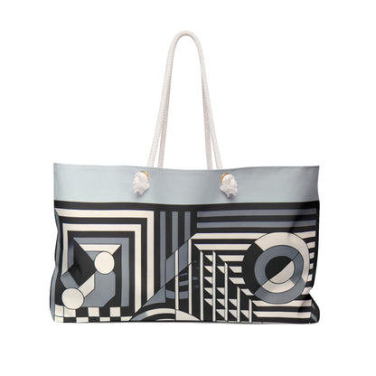 "Mesmerize: Geometría Op Art audaz en blanco y negro" - The Alien Weekender Bag Op Art