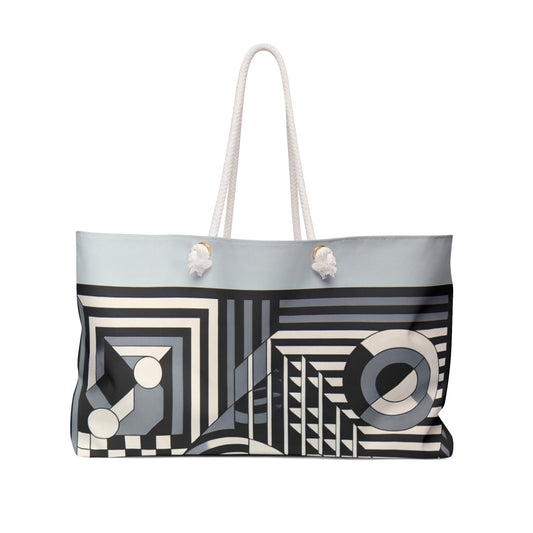 "Mesmerize : géométrie audacieuse de l'Op Art en noir et blanc" - The Alien Weekender Bag Op Art