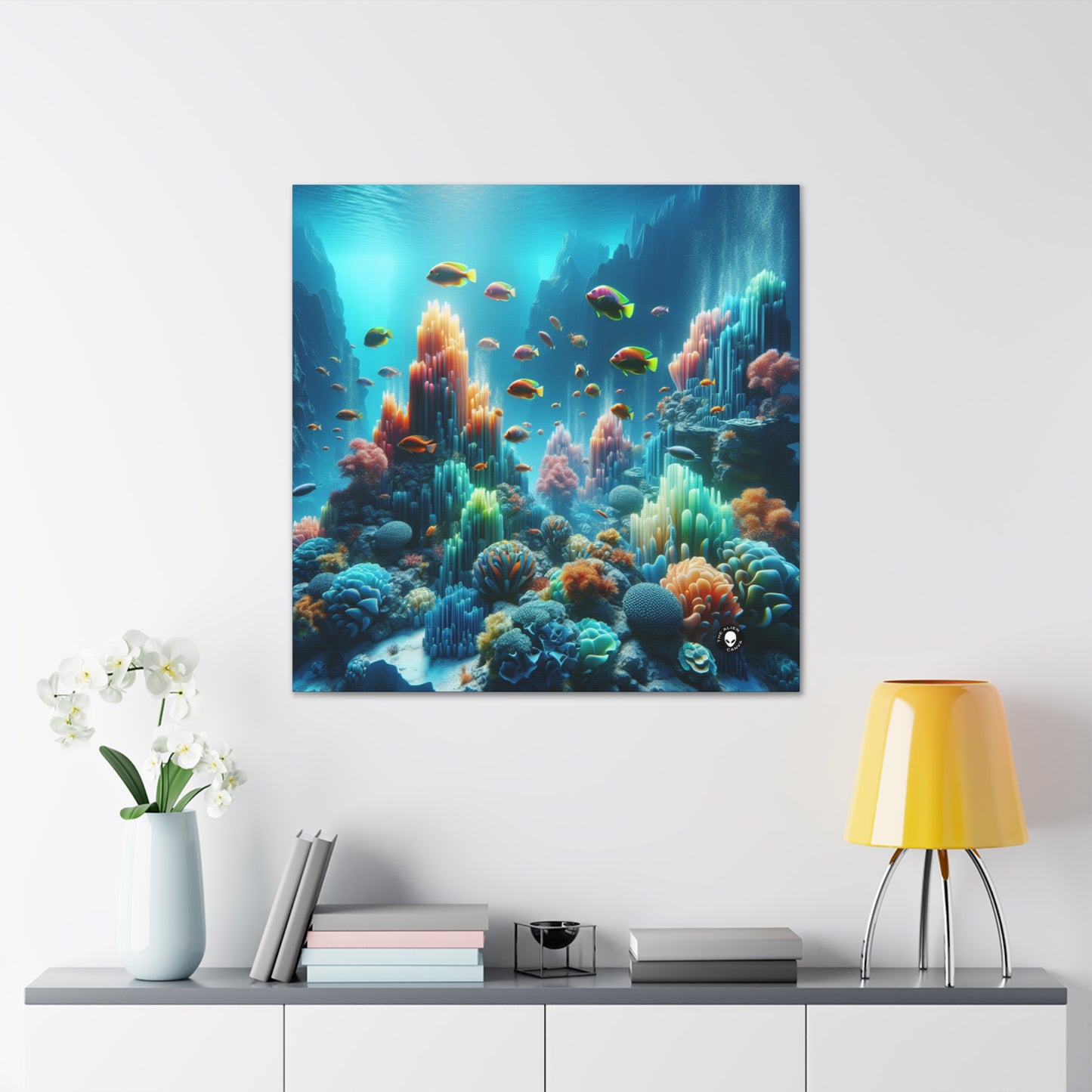 "Neon Reef: una sinfonía surrealista submarina" - The Alien Canva