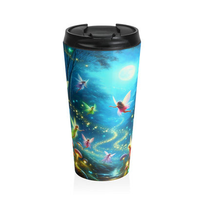 "Fairy Dance in the Glowing Forest" - The Alien Stainless Steel Travel Mug