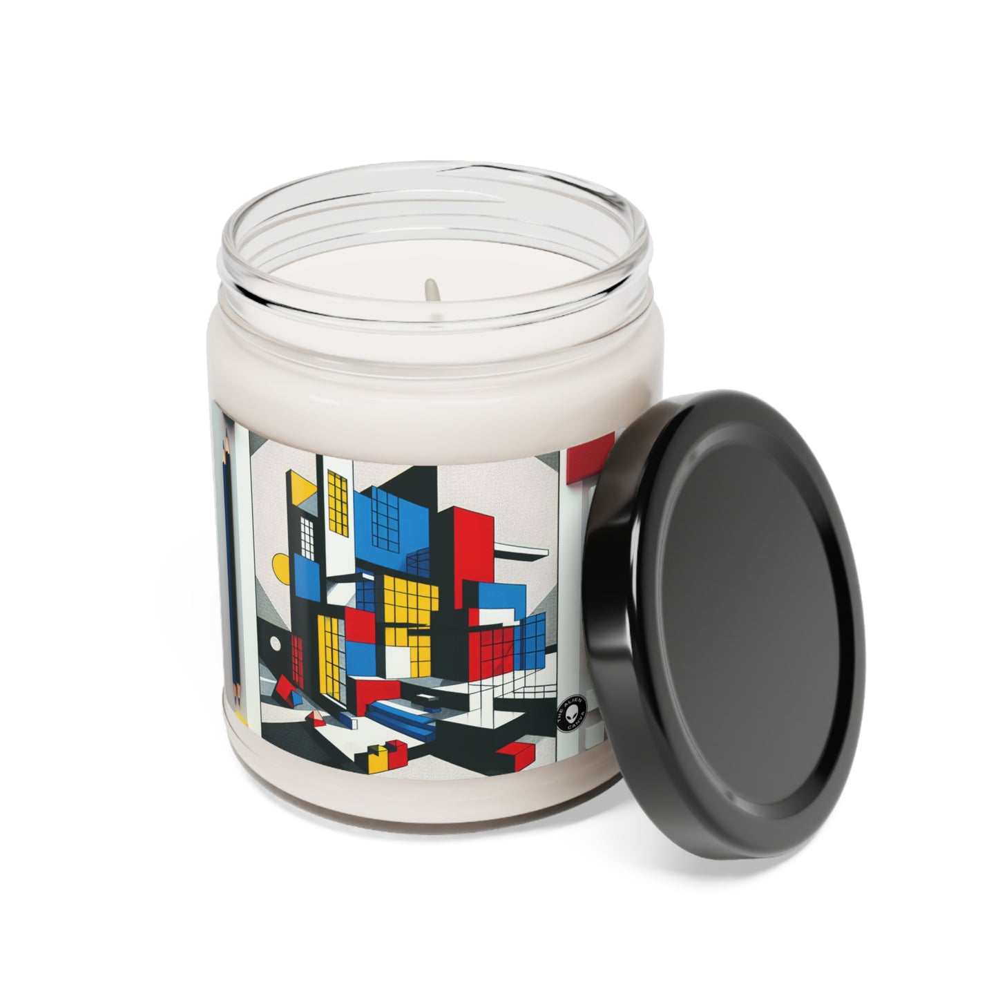 "Tecno-Triángulos: Una exploración constructivista de la innovación moderna" - The Alien Scented Soy Candle 9oz Constructivism