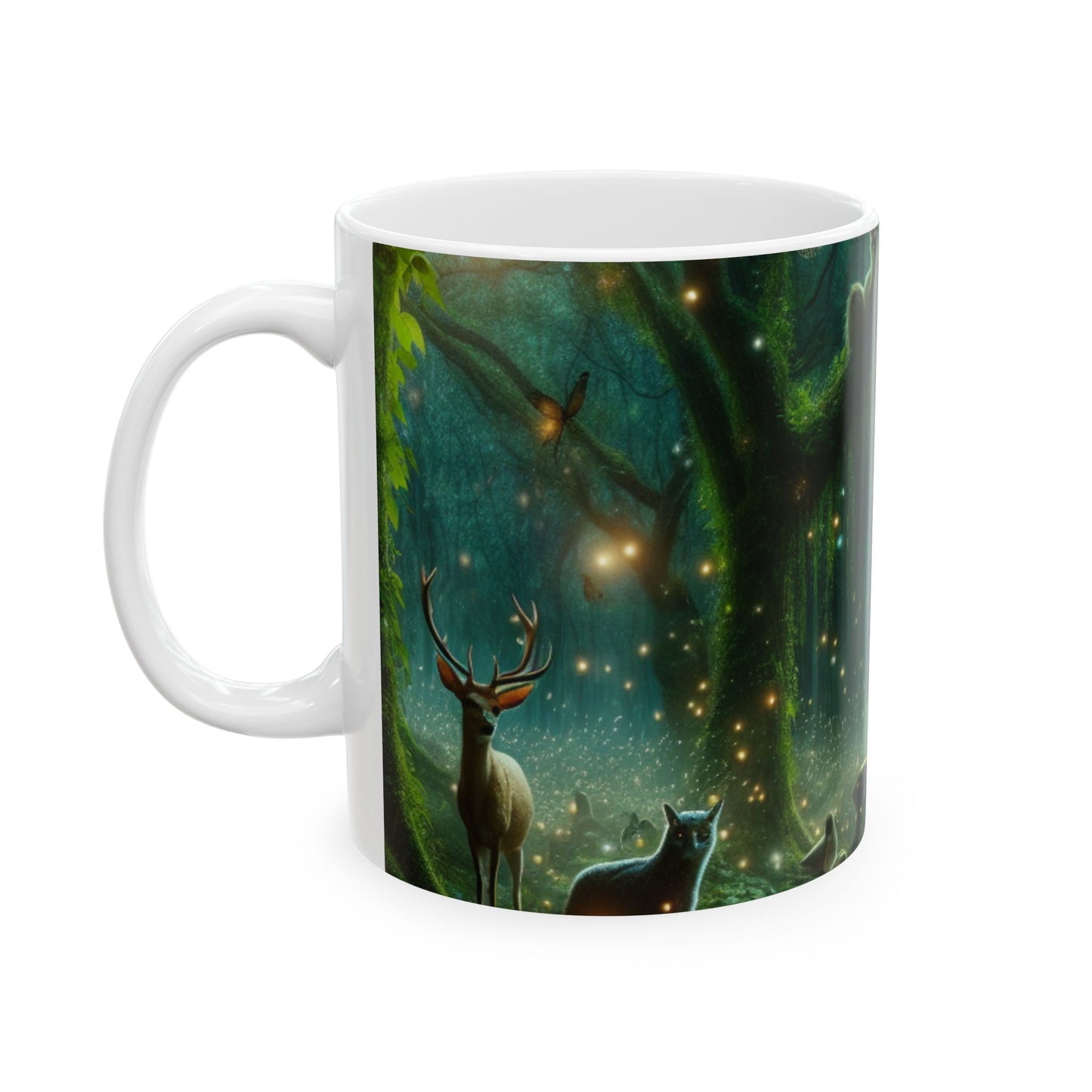 « Forêt enchantée : les voix de la nature » – Tasse en céramique Alien 11 oz