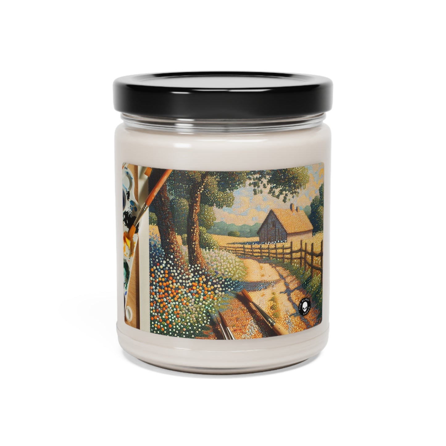 "Autumn Bliss: Pointillism Forest" - The Alien Scented Soy Candle 9oz Pointillism