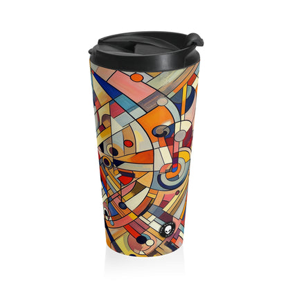 Chaos and Harmony: A Visual Dance - The Alien Stainless Steel Travel Mug Abstract Art