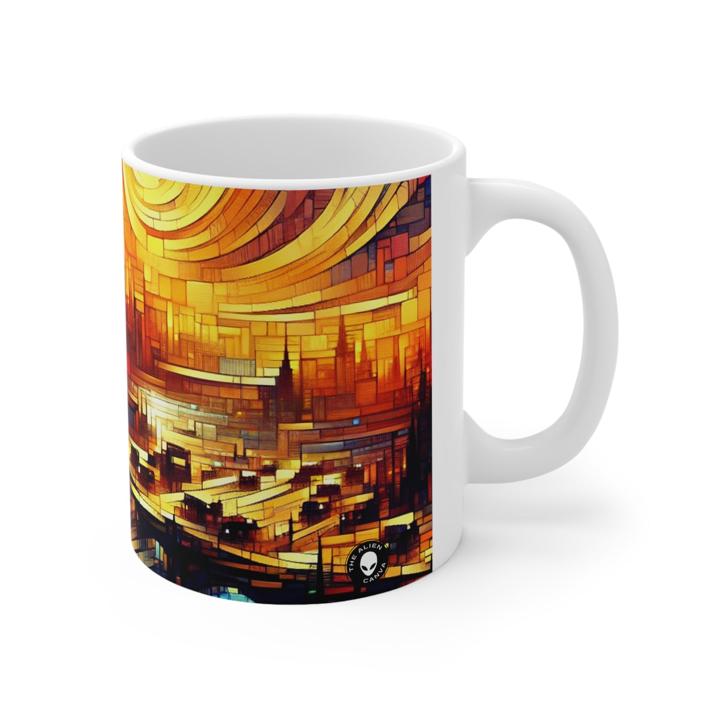 "Un monde au-delà : un paysage de jeu fantastique épique" - La tasse en céramique Alien 11oz Art du jeu vidéo