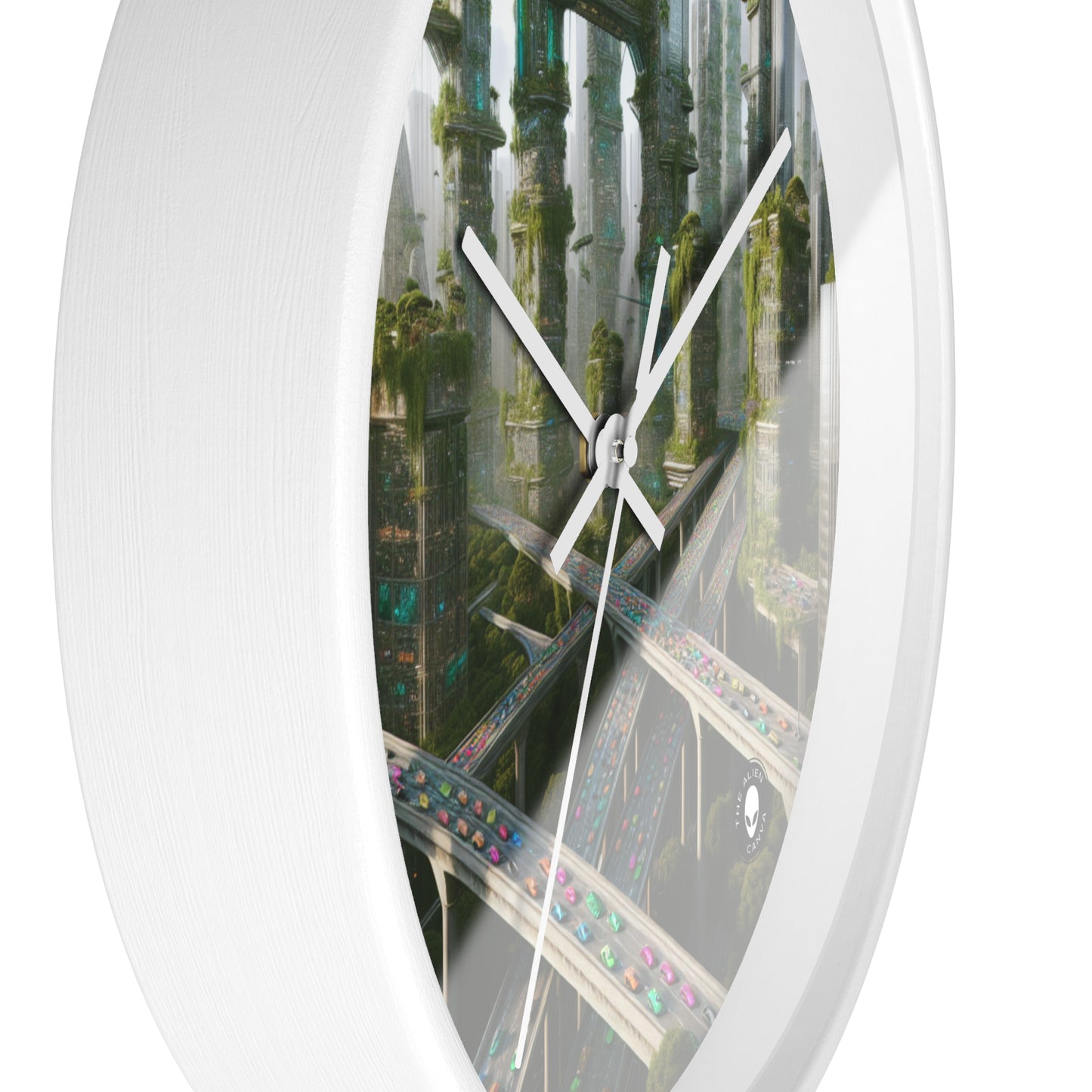 "Futuristic Utopia: Nature and Technology in Harmony" - The Alien Wall Clock