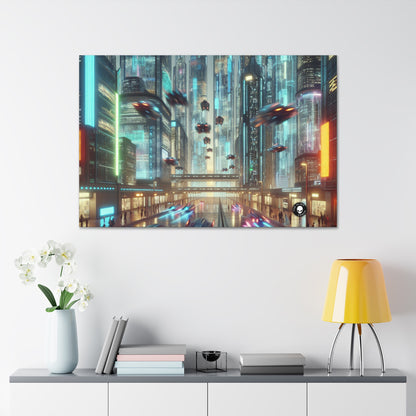 Neon Rain: A Futuristic Cityscape - The Alien Canva