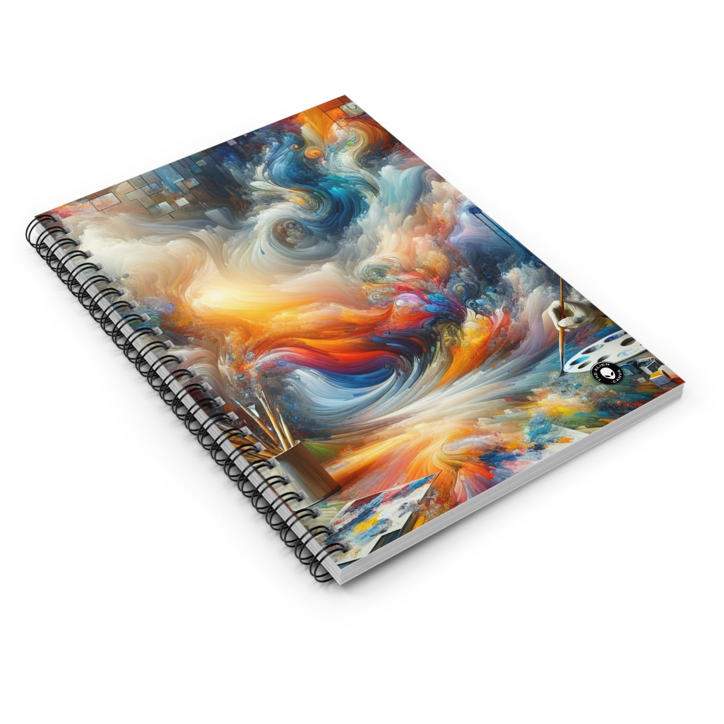 "Mystical Forest: A Whimsical Wonderland" - The Alien Spiral Notebook (Ruled Line) Digital Painting
