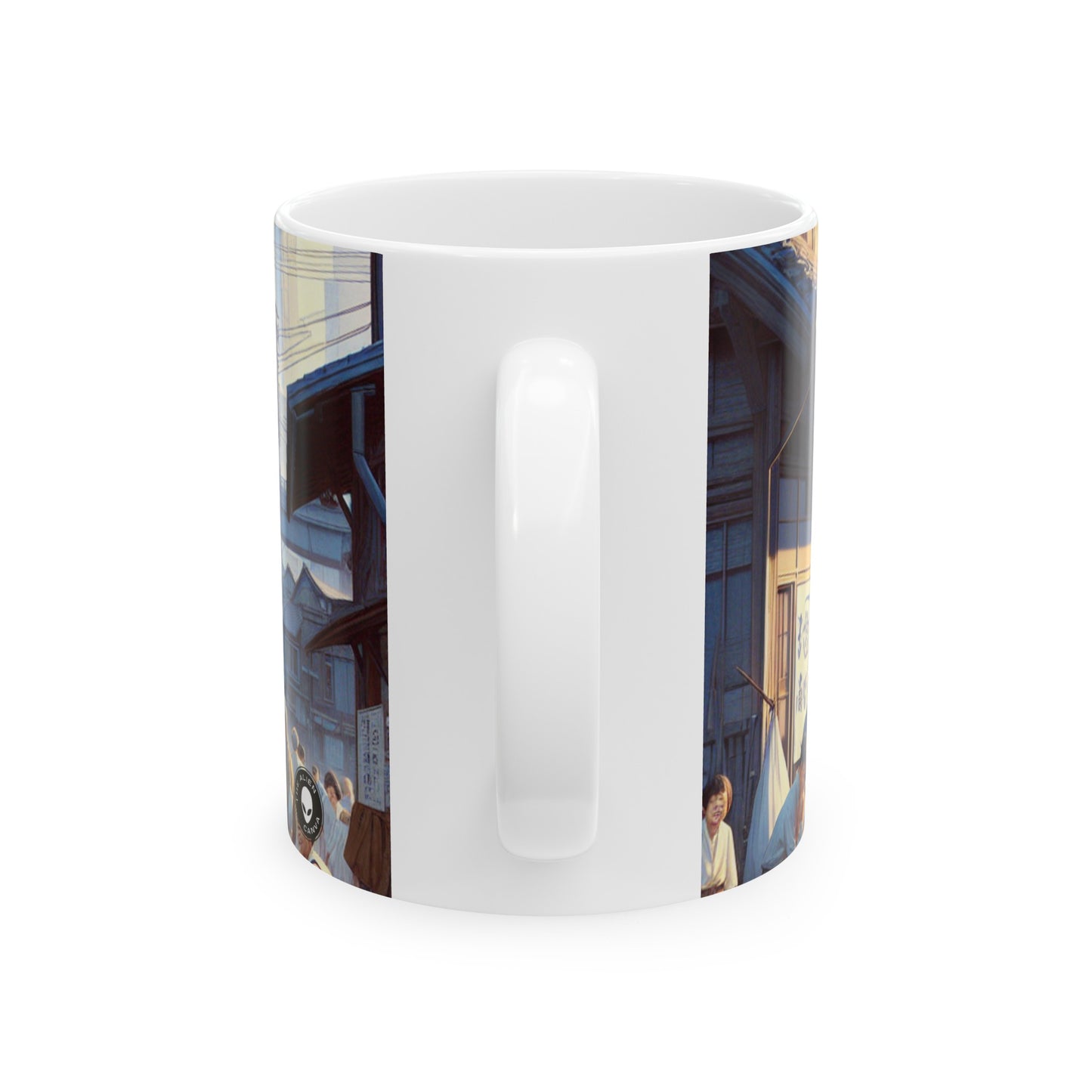 "Unity in Diversity: Community Garden" - The Alien Ceramic Mug 11oz Social Realism