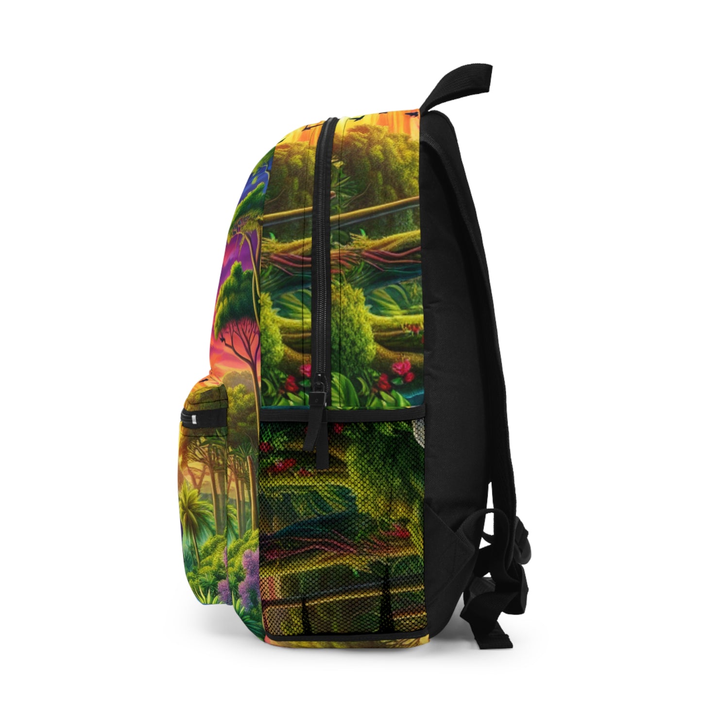 "Sundown in the Wild: A Rainbow Jungle Adventure" - The Alien Backpack