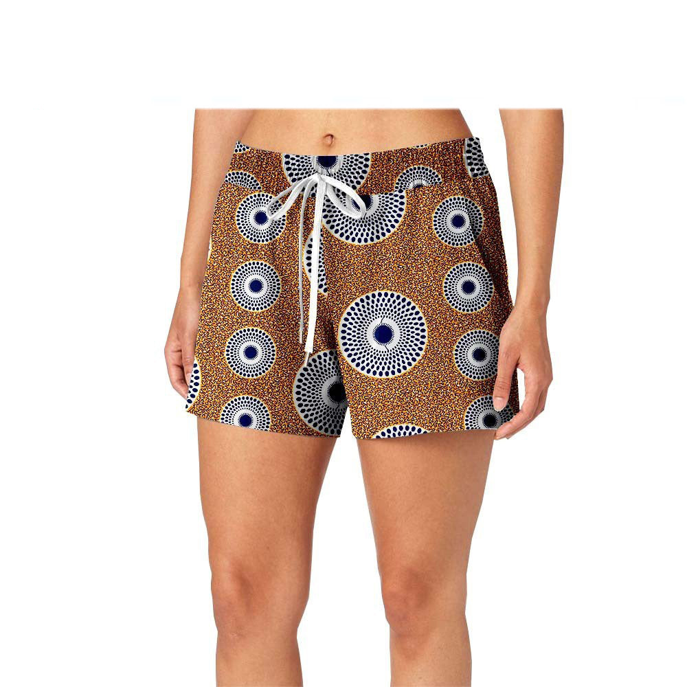 Printed cotton batik shorts