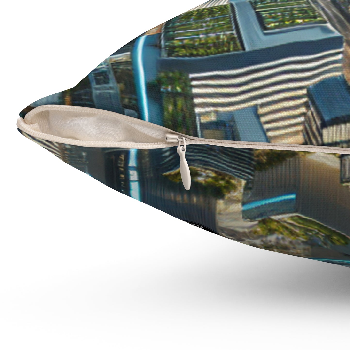 "Future Metropolis: A Neo-Futuristic Urban Utopia"- The Alien Spun Polyester Square Pillow Neo-futurism