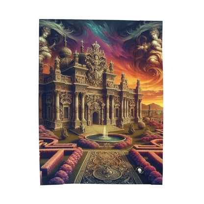 "Whimsy and Mystery: The Enchanted Masquerade in Baroque Splendor" - The Alien Velveteen Plush Blanket Baroque