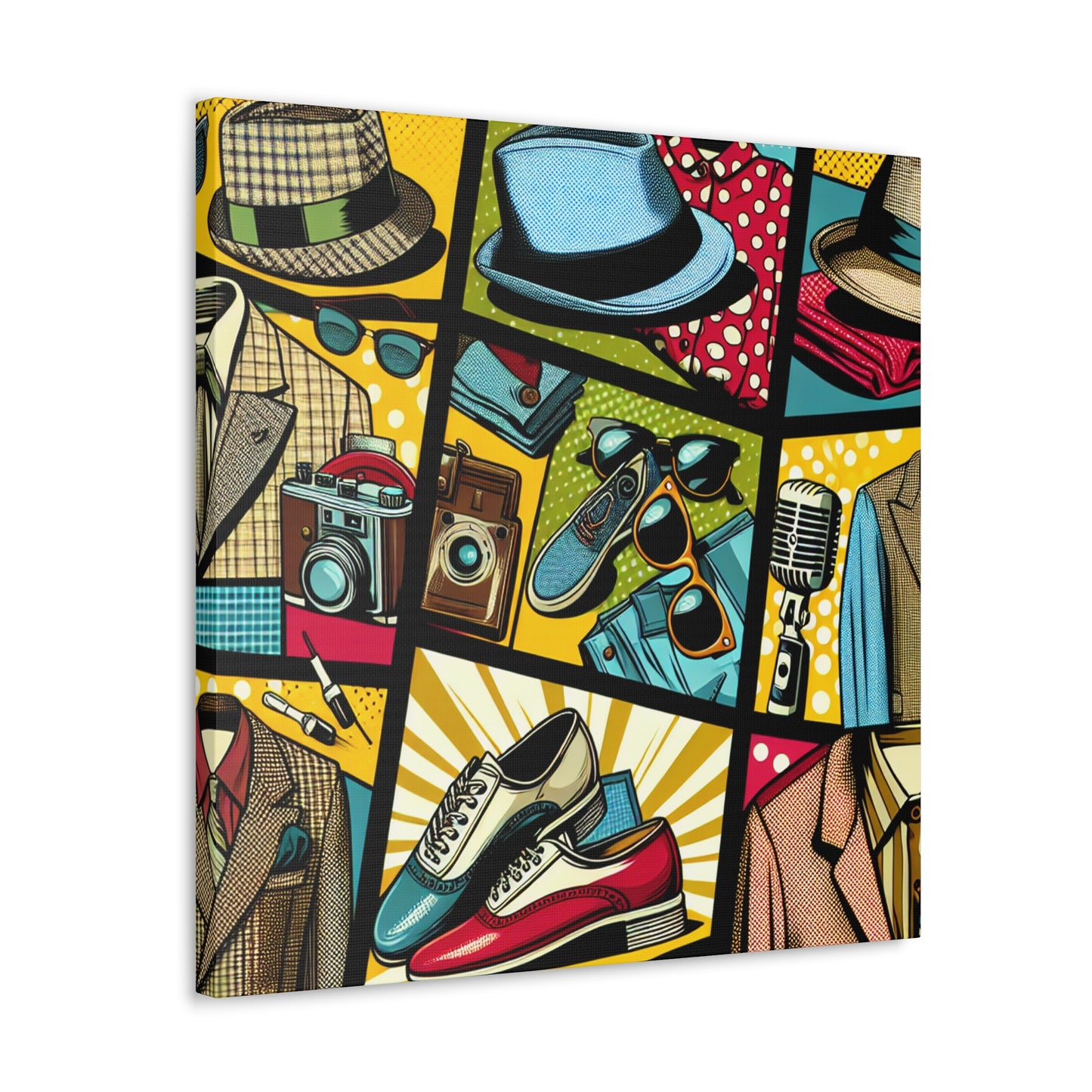 "Pop Art Apparel: A Collage of Vintage Style" - The Alien Canva pop art Style