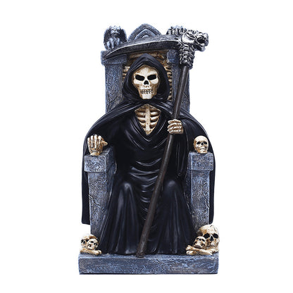 Resin Crafts Halloween Decoration Ornaments Western Traditional Throne