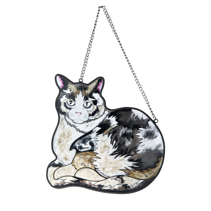 Pendentif de fenêtre élégant, chat de maison