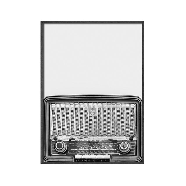 Retro Music Wall Art Black & White Vinyl Record Poster