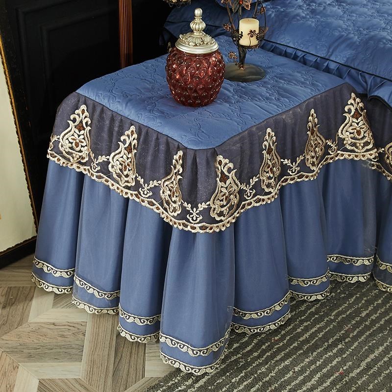 Housse en dentelle, housse anti-poussière tout compris, en tissu, serviette polyvalente pour Table de chevet, coussin de style européen