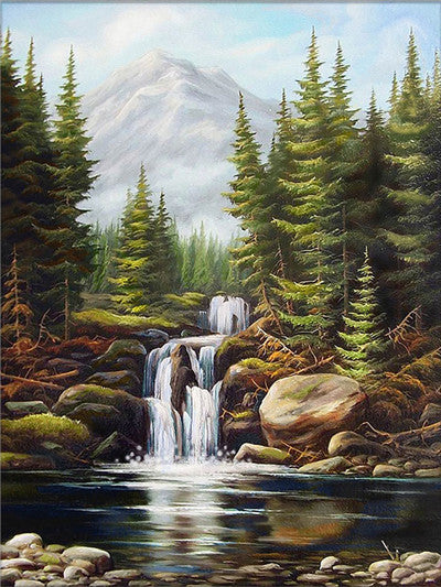 Pintura De Diamantes Círculo Completo Paisaje De Diamantes Paisaje De Otoño De Diamantes