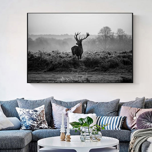 Accueil faune cerf affiche toile peinture