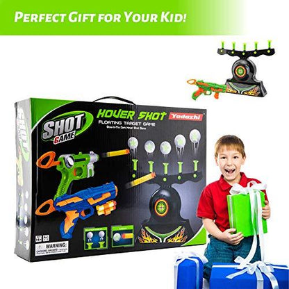 Cibles de tir pour armes à feu Jeu de tir Glow In The Dark Balle flottante Cible Jouets d'entraînement pour enfants Garçons Hover Shot 1 Blaster Toy Gun 10 balles en mousse souple 3 fléchettes Cadeau, plate-forme Amazon interdite