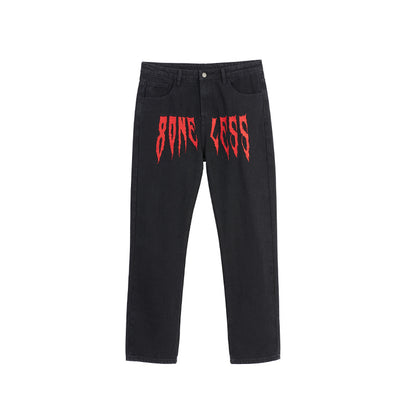 Pantalones vaqueros de pierna ancha de marca American High Street Fashion