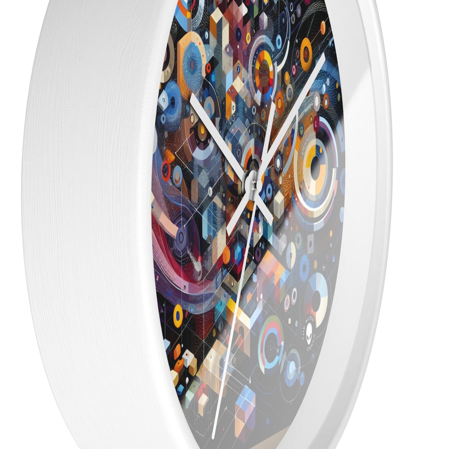 "A Geometric Moment In Time" - The Alien Wall Clock Digital Art