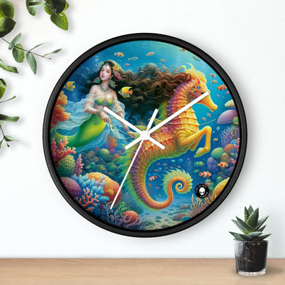 "Mermaid's Magical Coral Ride" - The Alien Wall Clock