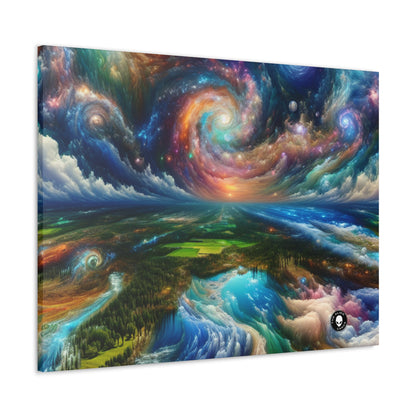 "Galactic Patchwork: A Surreal Landscape" - The Alien Canva