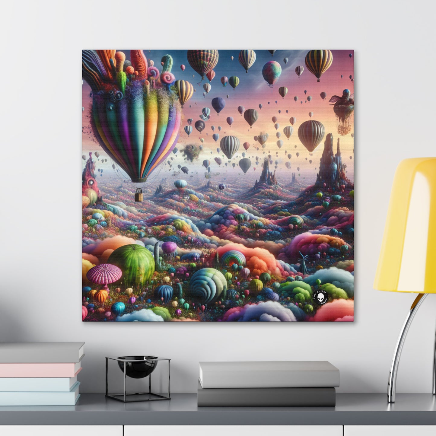 "Whimsical Sky: A Surreal Balloon Adventure" - The Alien Canva