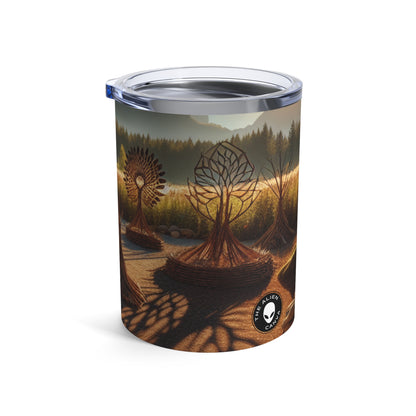 "Metamorfosis: una cautivadora celebración de transformación y renacimiento del Land Art" - The Alien Tumbler 10oz Land Art