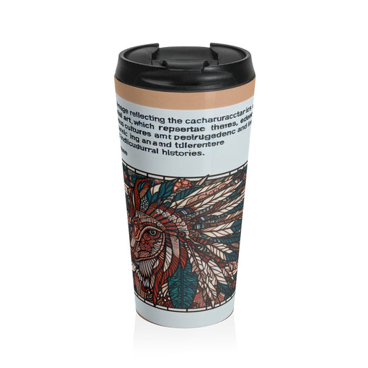 "Resilience Unveiled: A Postcolonial Celebration" - The Alien Stainless Steel Travel Mug Postcolonial Art