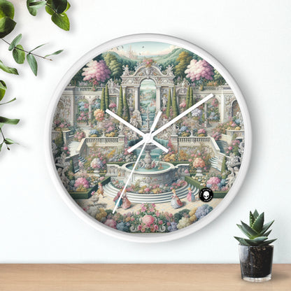 "Garden Elegance: A Rococo Affair" - L'horloge murale Alien Rococo