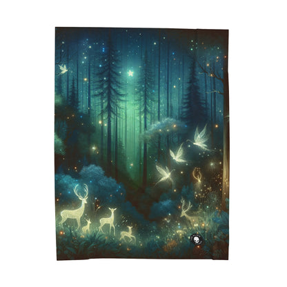 "Enchanted Night in the Whispering Woods" - The Alien Velveteen Plush Blanket