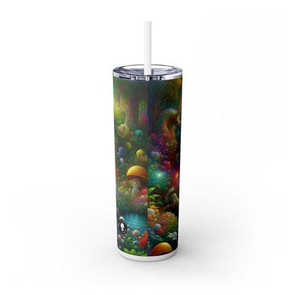 "Mystical Garden of Enchantment" - The Alien Maars® Skinny Tumbler with Straw 20oz