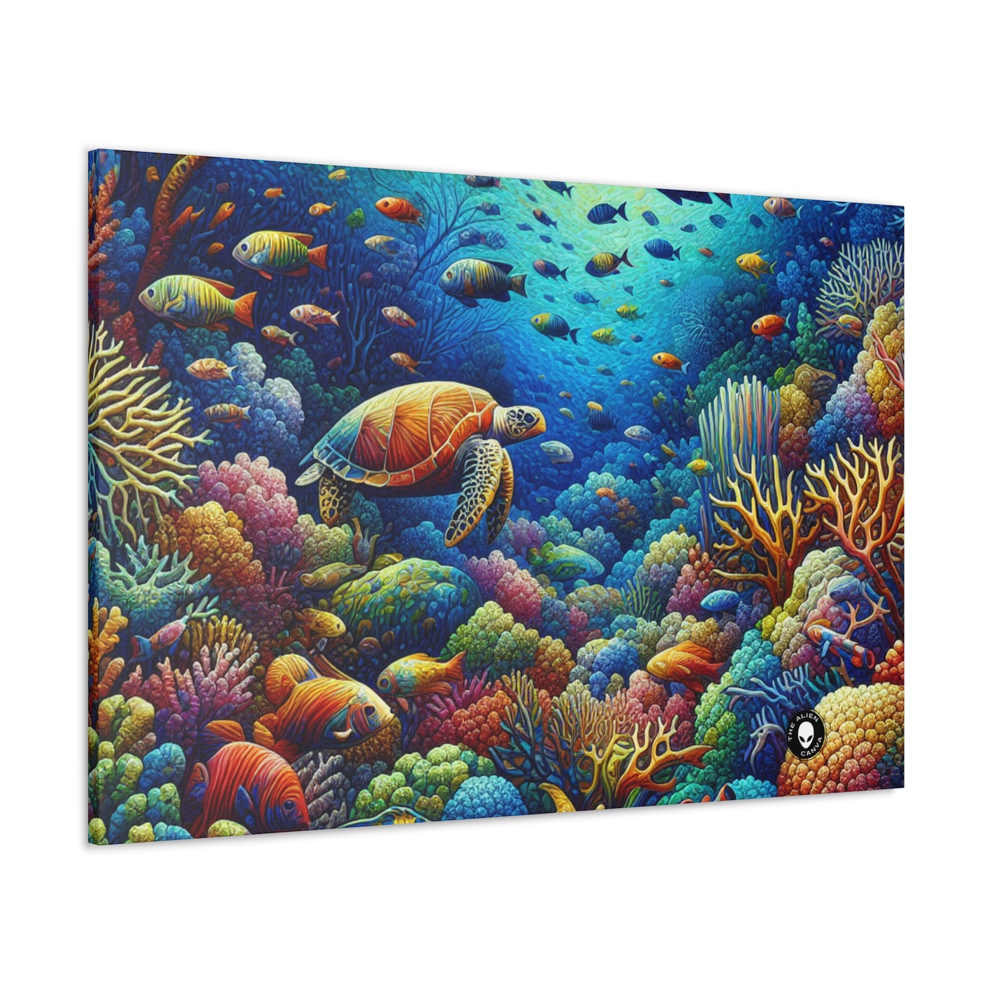 "Marine Paradise: Colorful Coral Reef Wildlife" - The Alien Canva