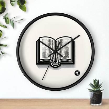 "A Singular Story: Monochrome Typography" - The Alien Wall Clock Minimalism