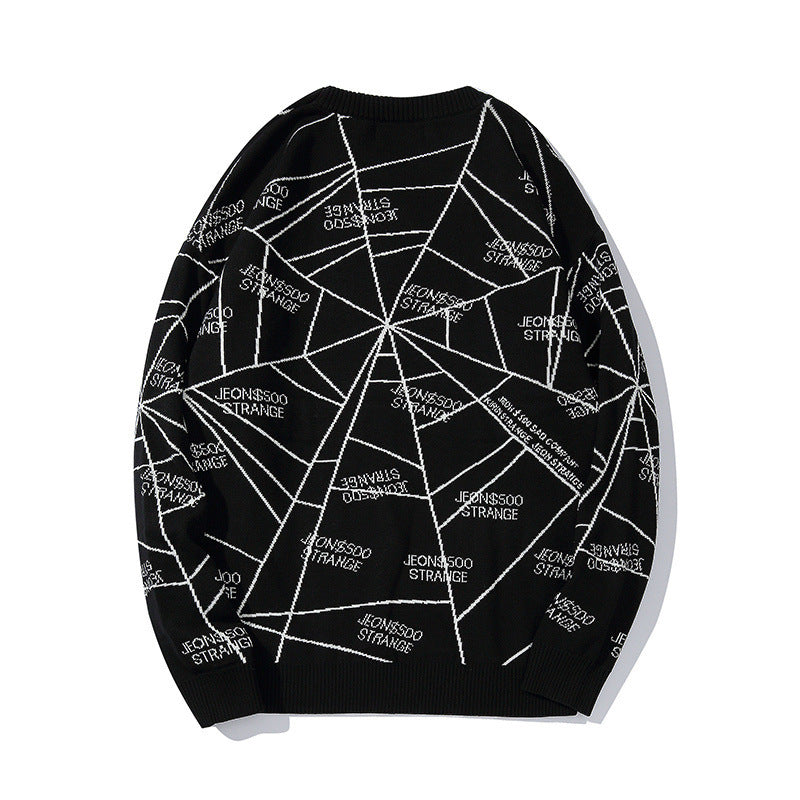 Letter irregular printed sweater