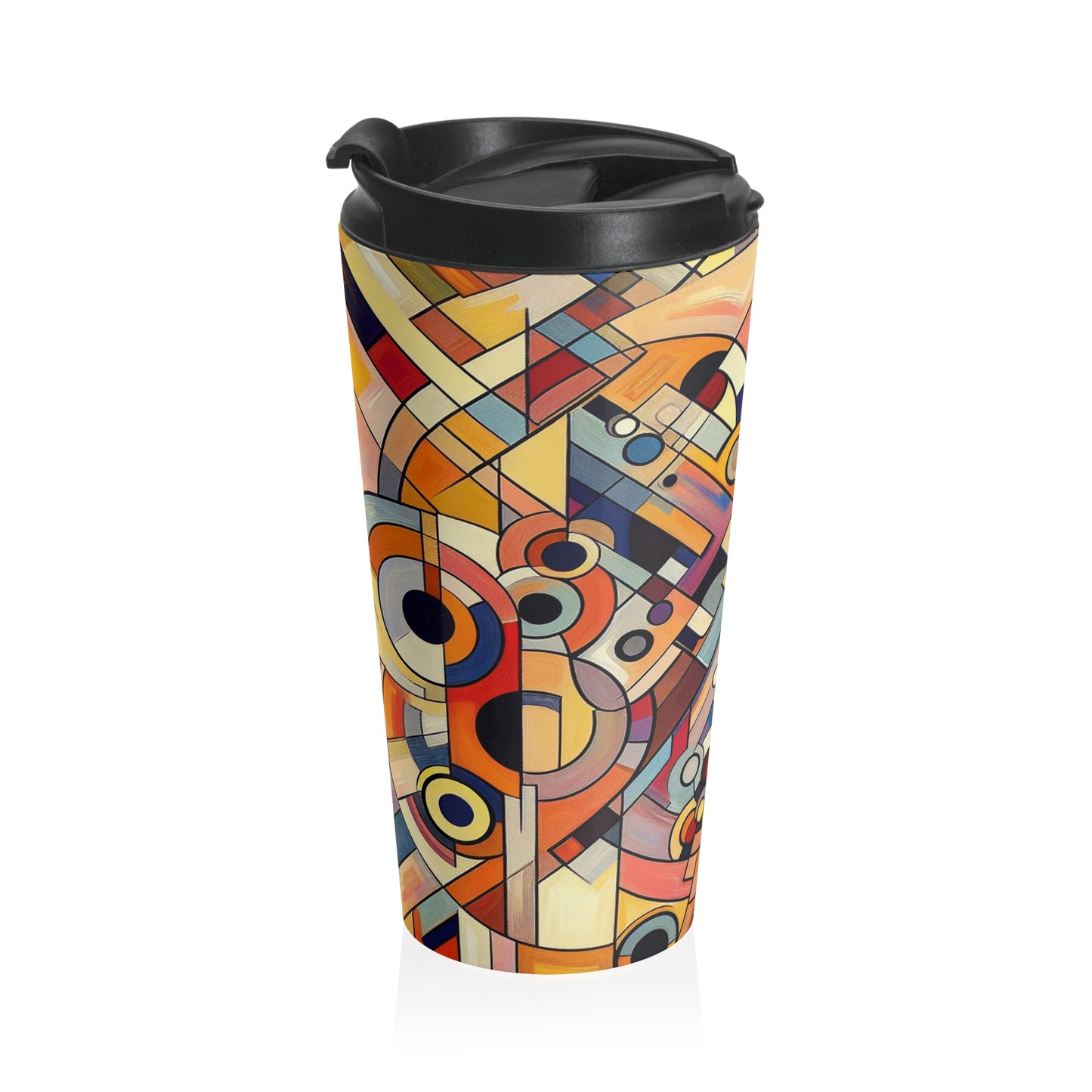 Chaos et harmonie : une danse visuelle – The Alien en acier inoxydable Mug de voyage Art abstrait