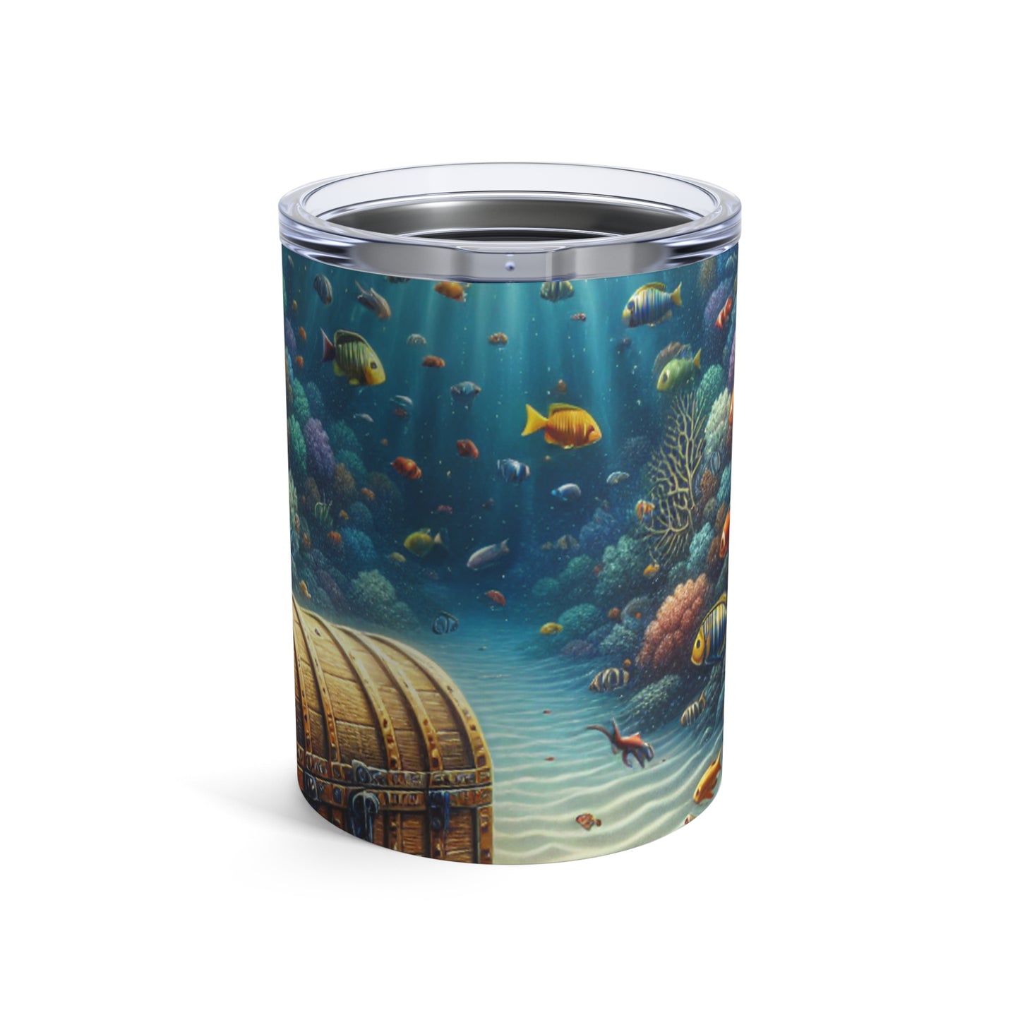 "Bajo las olas: tesoro en el arrecife de coral" - Vaso Alien de 10 oz