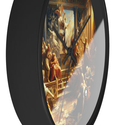 "Modern Renaissance: Leaders of Today" - The Alien Wall Clock Neoclassicism