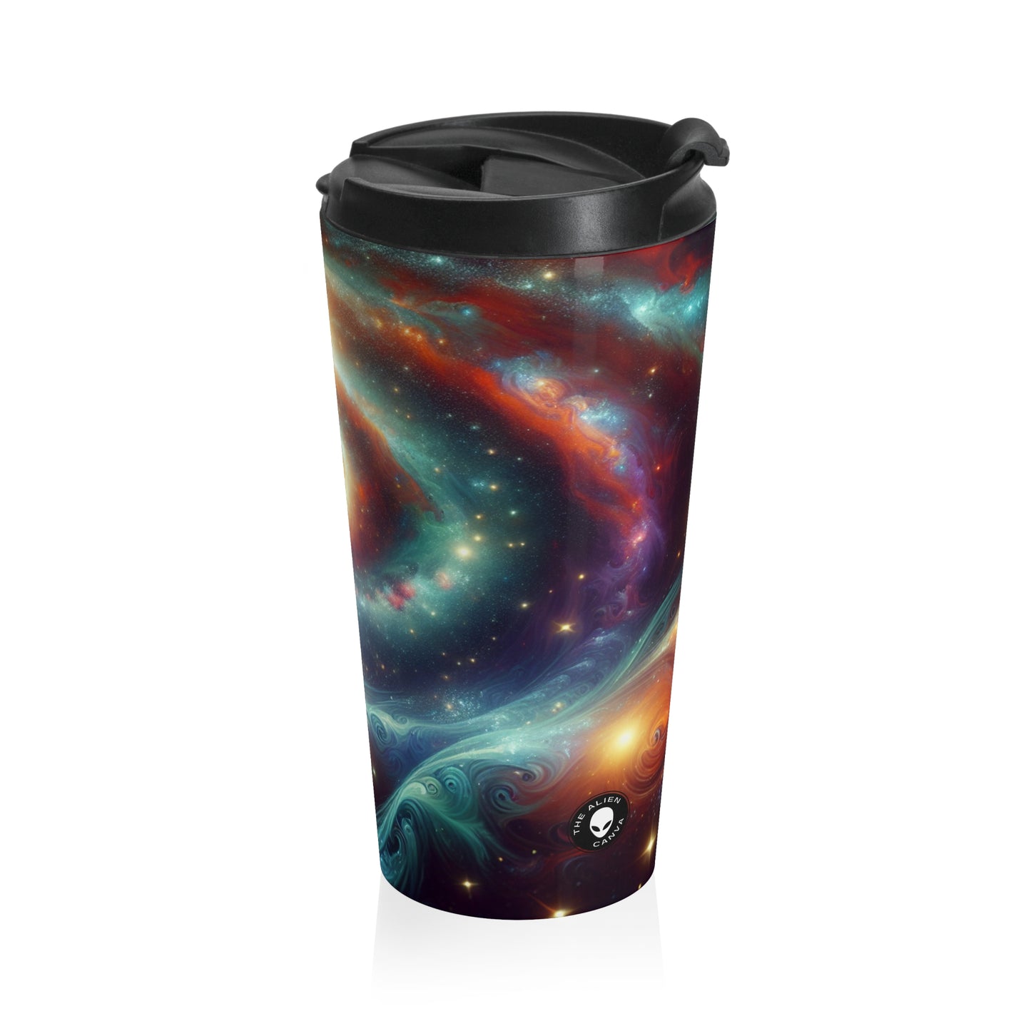 "Galactic Butterfly: A Cosmic Spectacle" - The Alien Stainless Steel Travel Mug