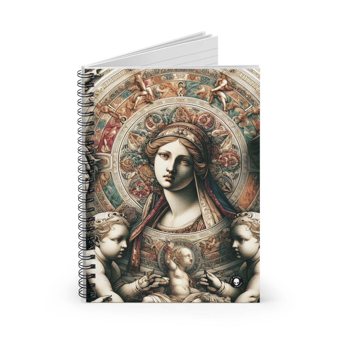 "Mystical Banquet: A Renaissance Fantasy" - The Alien Spiral Notebook (Ruled Line) Renaissance