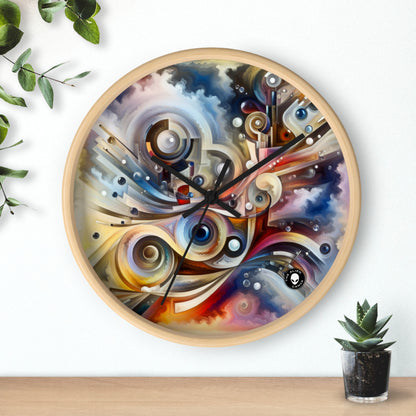 "Nature's Mechanical Symphony" - The Alien Wall Clock Abstract Surrealism