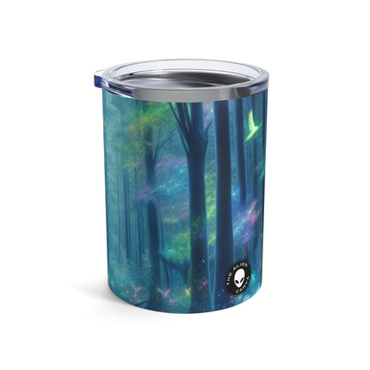 "Bosque arcoíris encantado" - Vaso extraterrestre de 10 oz