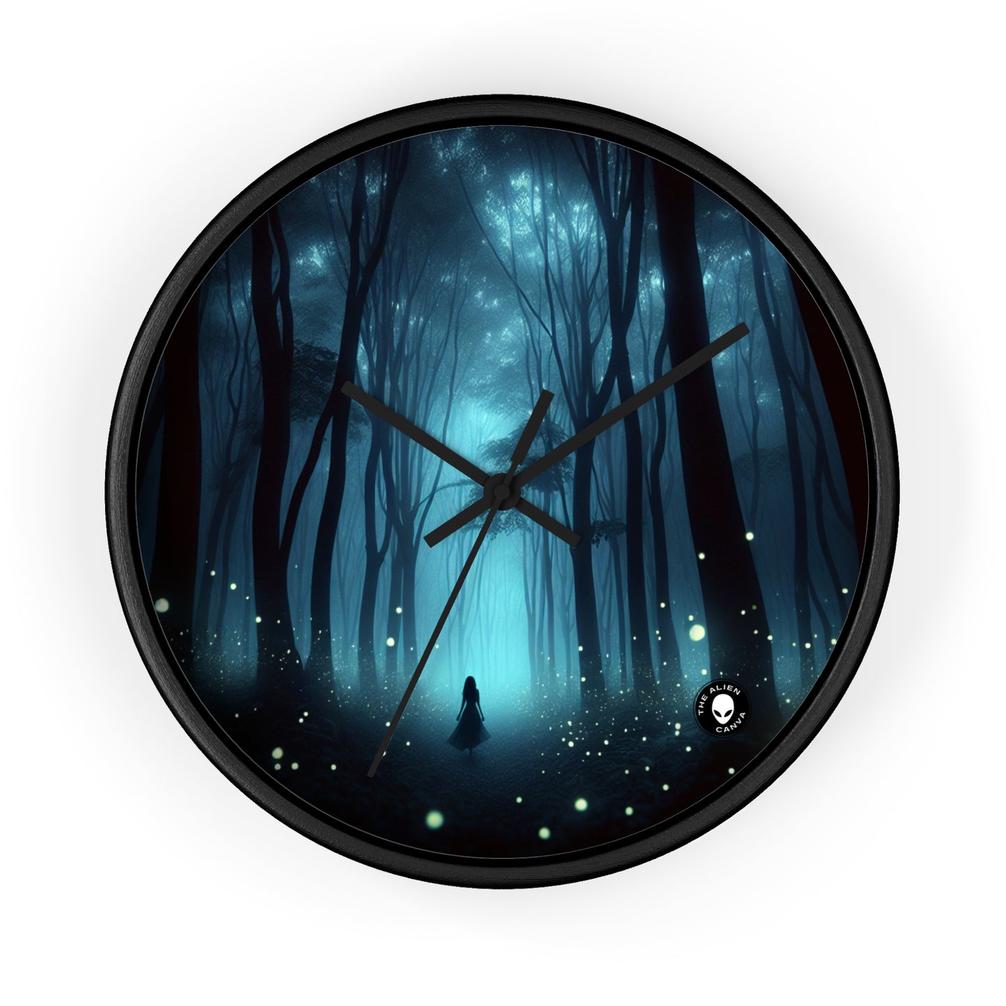 "Guided by Fireflies: A Forest's Secret Lightshow" - The Alien Wall Clock