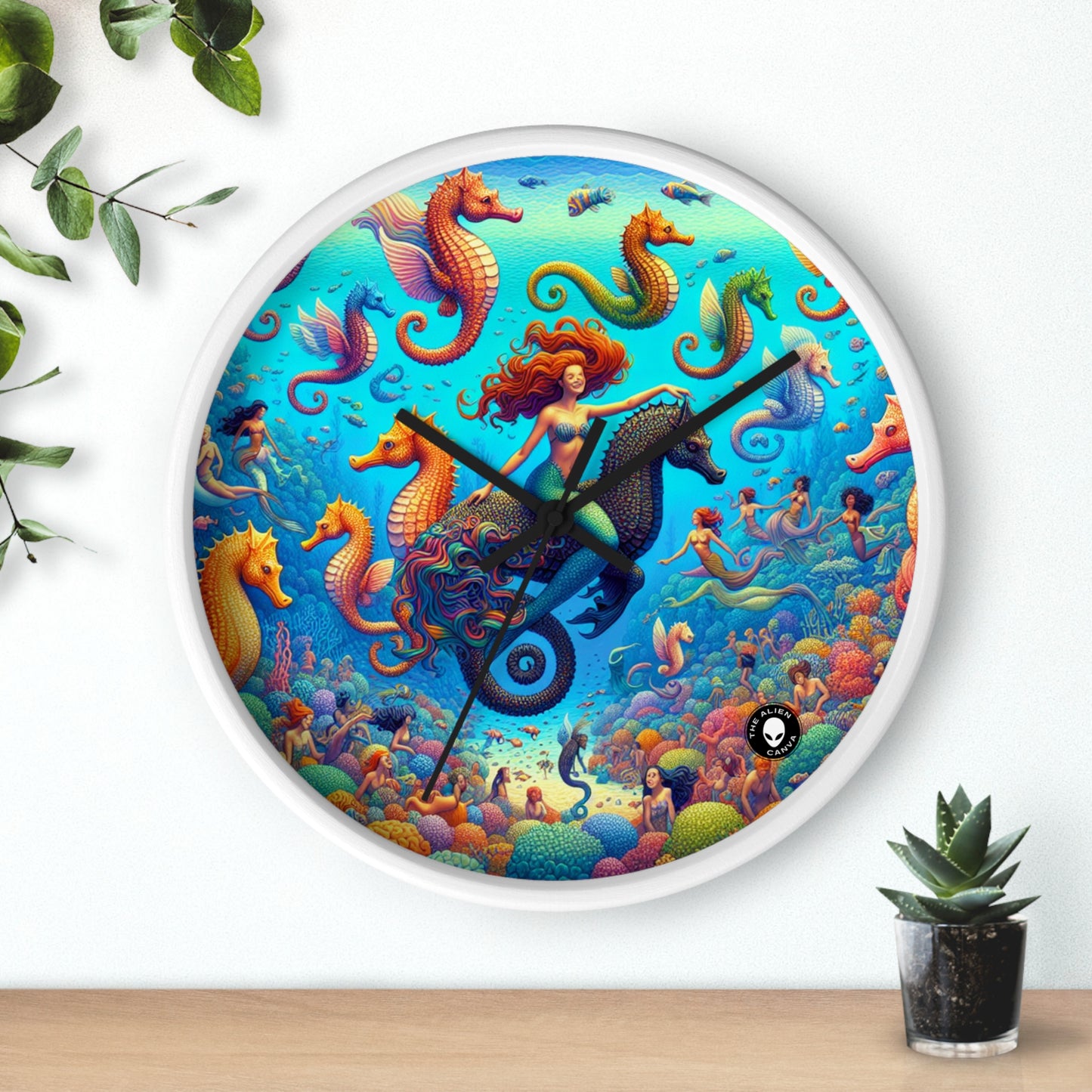 "Seahorse Serenade: A Magical Underwater Journey" - The Alien Wall Clock